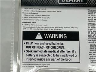 Defiant Wireless Home Security Door/Window Alarm Kit